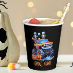 Cute Spooky Skeletons Ghoul Gang Truck Halloween Paper Cups<br><div class="desc">Unleash the spooktacular fun at your little one’s costume party with our “Ghoul Gang” personalized printed paper cups! Perfect for kids who love skeletons rattling in their monster trucks or those who are part of the boo crew, these cups are sure to be a hit. Adorned with whimsical watercolor illustrations...</div>