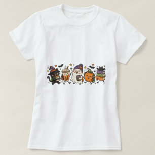 Cute Spooky Squad Halloween Outfit Kawaii Ghost T-Shirt