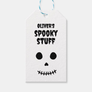 Cute Spooky Stuff Kids Halloween Skull Gift Tags