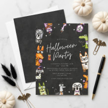 Cute Spooky Watercolor Halloween Party