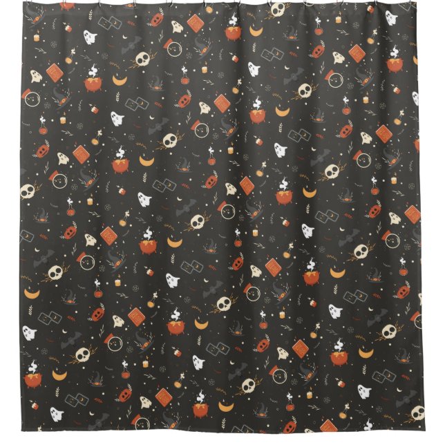 Cute Spooky Whimsical Halloween Pattern Background (Front)