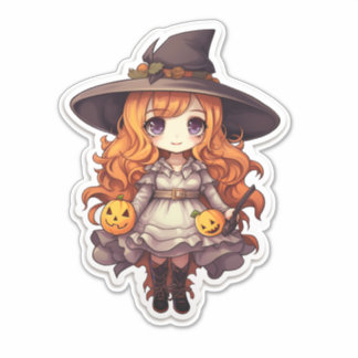 Cute spooky witch