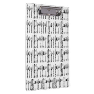 Cute Spoons Forks Knives Clipboard