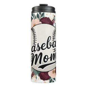 Cute Sports Baseball Mom Thermal Tumbler