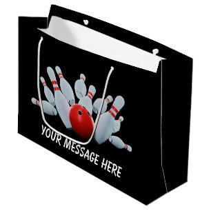 Cute sports bowling party large gift bag