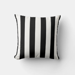 Cute Sporty Referee Stripes Throw Pillow