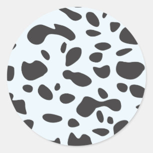 Cute Spots Dots Dalmatian Dog Skin Pattern Classic Round Sticker