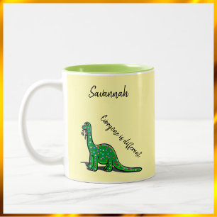 Cute Spotted Brontosaurus Dinosaur Mug