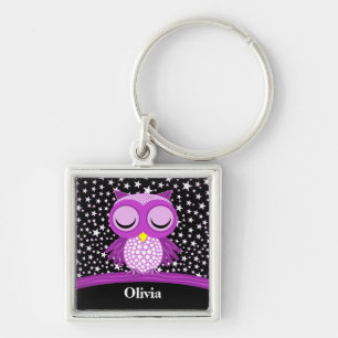 cute spotted owl keychain