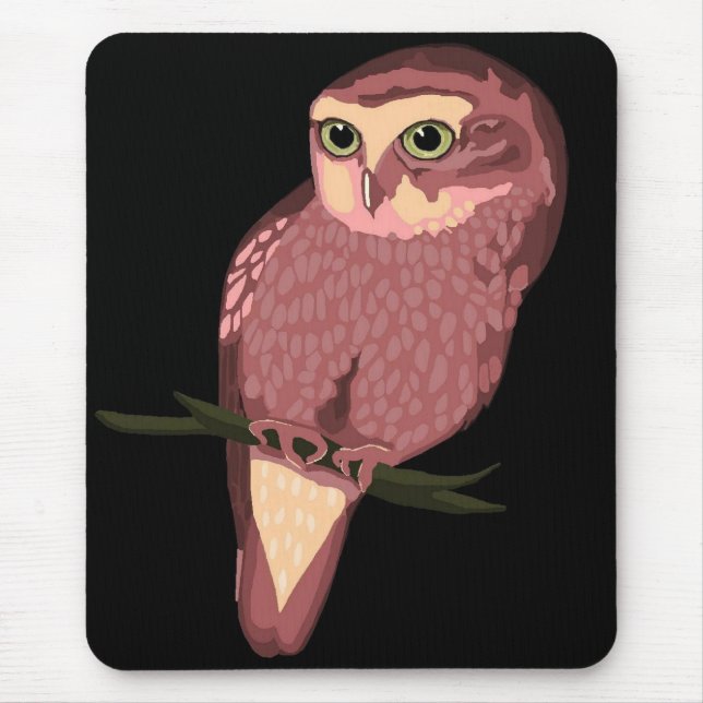 Cute Spotted Owl Mouse Pad (Front)
