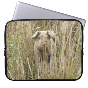 Cute Spotty Pig Laptop Bag
