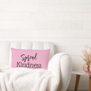 Cute Spread Kindness Baby Pink Throw Pillow