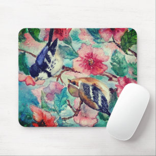 Cute Spring Birds Mouse pads