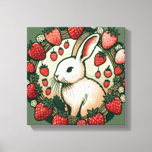 Cute Spring Bunny Rabbit Baby Bunnies Rabbits      Canvas Print