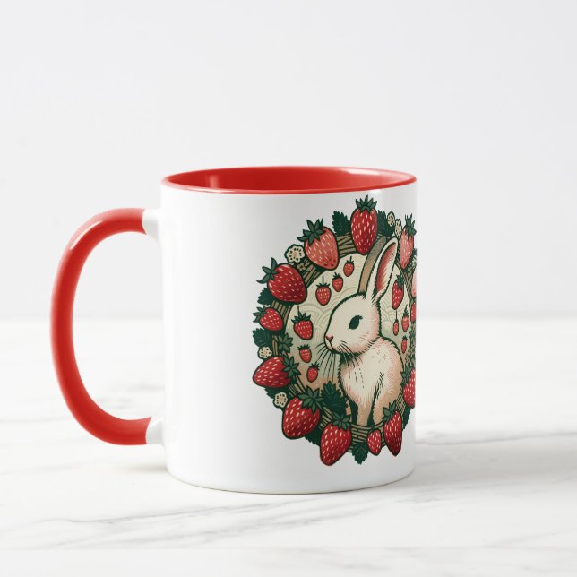 Cute Spring Bunny Rabbit Baby Bunnies Rabbits      Mug (Left)