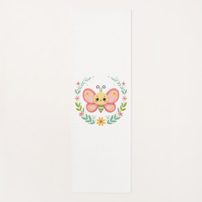 Cute, spring/butterfly  yoga mat (Front)