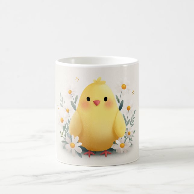 Cute Spring Chick Daisy Mug (Centre)