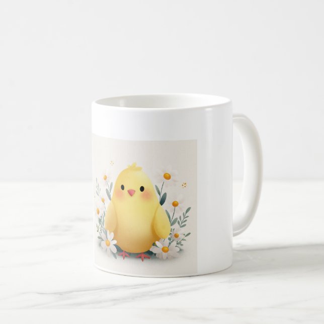 Cute Spring Chick Mug | Daisy Chick (Devant droit)
