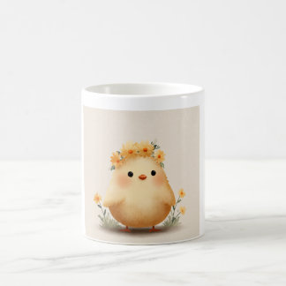 Cute Spring Chick Mug | Daisy Flower Bird
