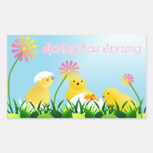 Cute Spring Chicks Sticker