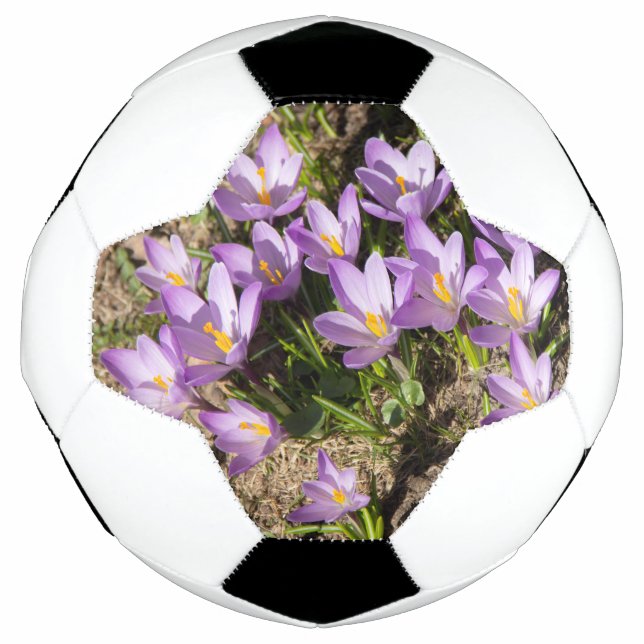 Cute spring crocuses soccer ball (Front)