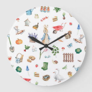 Cute Spring Easter Bunny Clock