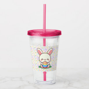 Cute spring/Easter bunny with egg Acrylic Tumbler