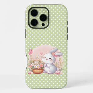 Cute spring/Easter bunny with egg iPhone 16 Pro Max Case