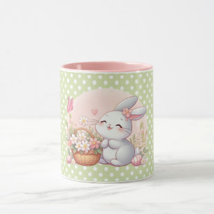 Cute spring/Easter bunny with egg Mug