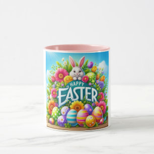 Cute spring/Easter bunny with egg Mug