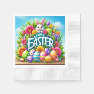 Cute spring/Easter bunny with egg Napkin