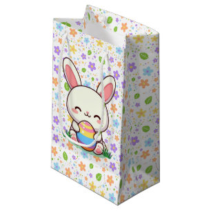 Cute spring/Easter bunny with egg Small Gift Bag