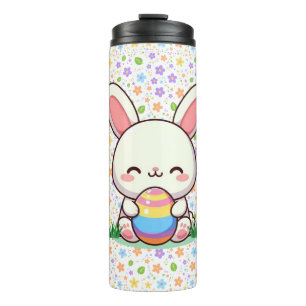 Cute spring/Easter bunny with egg Thermal Tumbler