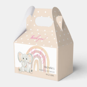 Cute Spring Elephant Watercolor Illustration Favor Box