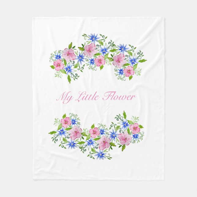 Cute spring floral pattern baby blanket (Front)