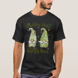 Cute Spring Flower Gnome Dandelion Wishes Butterfl T-Shirt