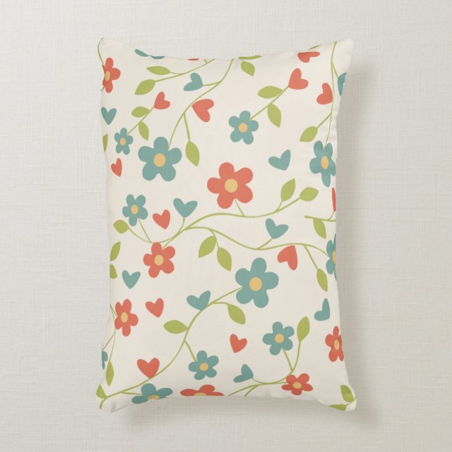 Cute Spring Flowers Accent Pillow (Front(Vertical))