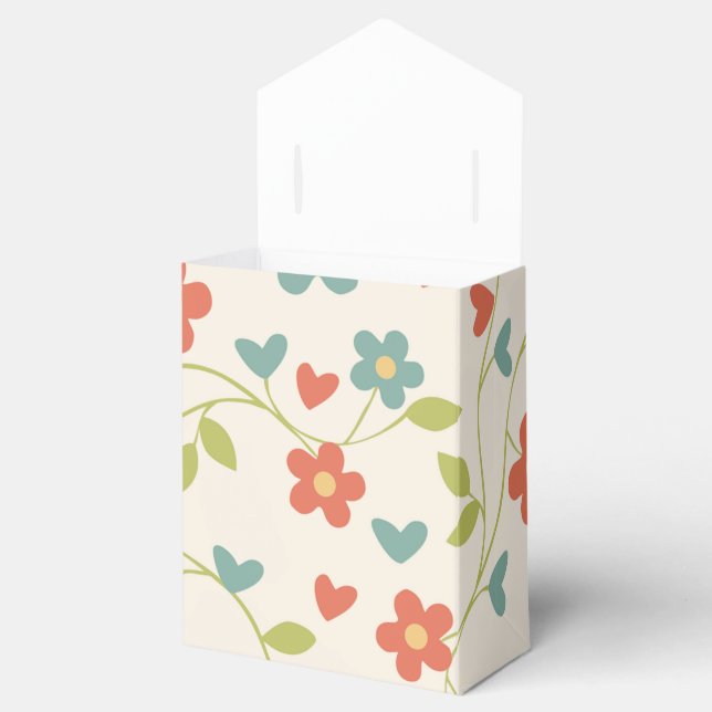 Cute Spring Flowers Favor Box (Opened)