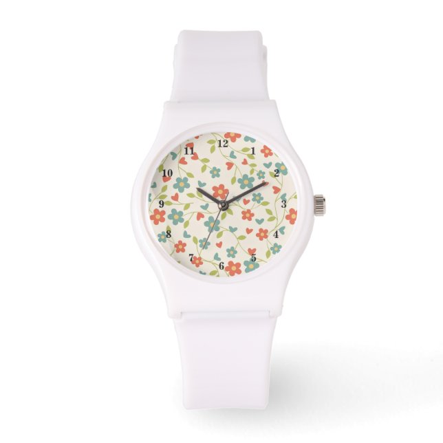 Cute Spring Flowers - Watch (Front)