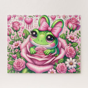 Cute Spring Frog Jigsaw Puzzle