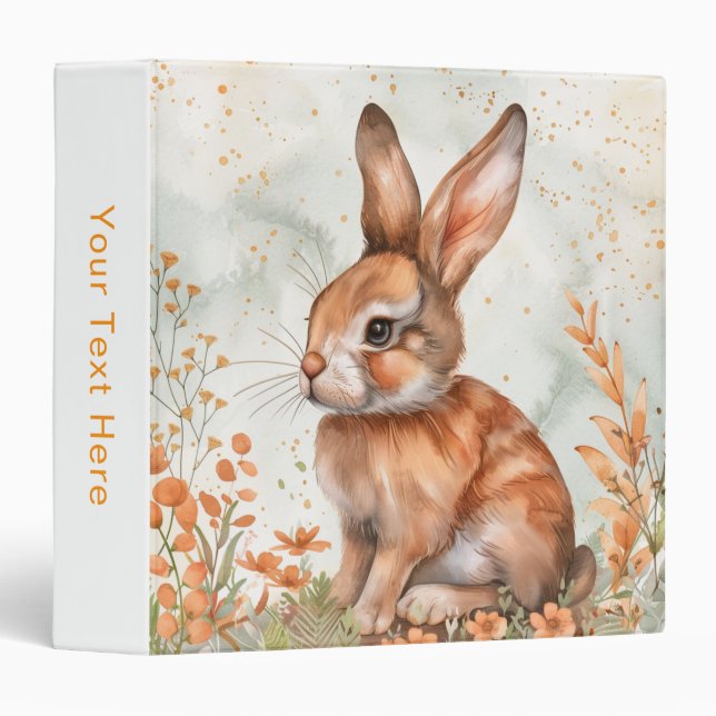Cute Spring Rabbit Binder (Front/Spine)