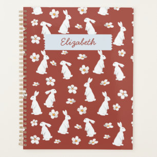 Cute Spring Rabbit Pattern Planner