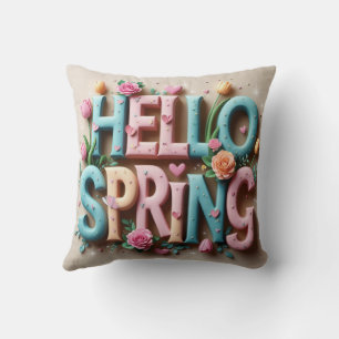 cute spring throw pillow