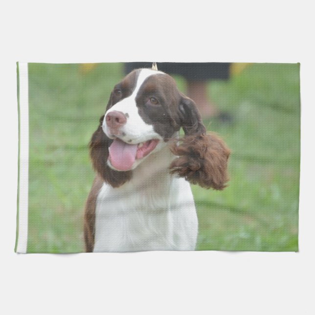 Cute Springer Spaniel Kitchen Towel (Horizontal)