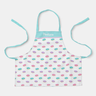 Cute Sprinkle Doughnuts Pattern Personalized Kids Apron