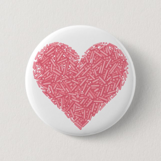 Cute Sprinkle Heart | Baby Sprinkle 2 Inch Round Button (Front)
