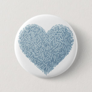 Cute Sprinkle Heart   Baby Sprinkle 2 Inch Round Button