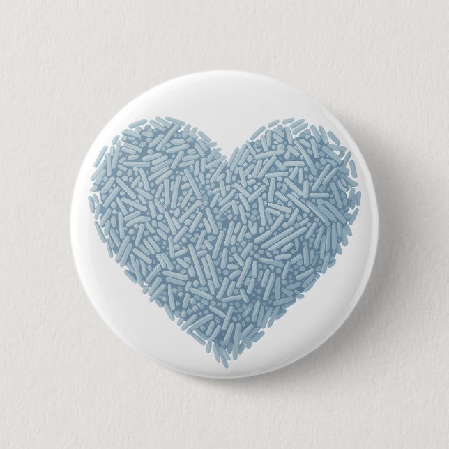 Cute Sprinkle Heart | Baby Sprinkle 2 Inch Round Button (Front)