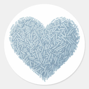 Cute Sprinkle Heart Baby Sprinkle Classic Round Sticker