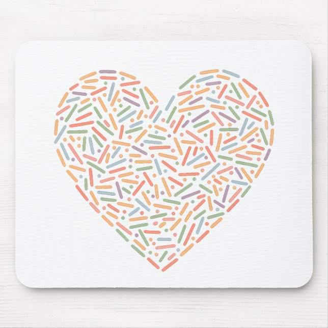Cute Sprinkle Heart | Baby Sprinkle Mouse Pad (Front)